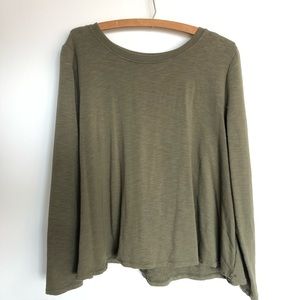 Anthropologie swing top in olive green
